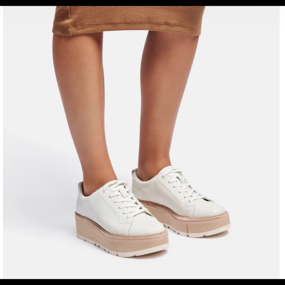 DOLCE VITA LEATHER PLATFORM SNEAKERS